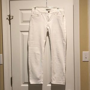 WHBM White Size 4 Slim Crop Pants